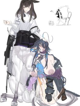 1futa 1girl 1other ;d ahoge alternate_species ambiguous_gender animal_ears animal_penis arknights ascot barbell_piercing bare_shoulders belt belt_pouch black_belt black_choker black_gloves black_hair black_jacket black_skirt blue_ascot blue_hair body_freckles boots breast_rest breasts breasts_apart brown_boots brown_hair centaur chair choker clenched_hand colored_inner_hair colored_penis crossed_bangs cum cum_on_body cum_on_legs dark_areolae diamond_(shape) doctor_(arknights) double-parted_bangs earrings erection freckles frilled_sleeves frills full_body futa_with_female futanari genderswap genderswap_(mtf) gigantic_penis gigantic_testicles gloves gold_earrings grey_eyes grin hair_between_eyes hand_on_another&#039;s_head hand_on_own_thigh hand_up headpat highres hitobashira_(1746164306) horse_ears horse_penis horse_tail horseshoe huge_breasts humiliation id_card infection_monitor_(arknights) interspecies jacket jewelry juliet_sleeves knee_boots kneeling lapels large_areolae layered_skirt long_hair long_sidelocks long_sleeves looking_at_viewer looking_to_the_side lumen_(arknights) miniskirt multicolored_hair naked_jacket netorare nipple_piercing notched_lapels off_shoulder on_chair one_eye_closed open_clothes open_jacket open_mouth penis penis_under_breasts piercing pleated_skirt pointy_ears pouch precum priestess_(arknights) puffy_sleeves purple_penis sagging_breasts sidelocks simple_background sitting skirt sleeve_belt smile sweatdrop sweater tail taur testicles tiptoes tongue tongue_out translation_request trembling triangle_earrings turtleneck turtleneck_sweater two-tone_hair uncensored very_long_hair white_background white_jacket white_sweater yellow_eyes