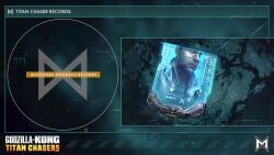 1boy 3d animated audible_music black_hair boots cave character_name character_profile cross_promotion crossover crystal daniel_(godzilla_x_kong:_titan_chasers) drone energy energy_barrier english_text firing first_aid_kit flying full_body godzilla_(series) godzilla_x_kong:_the_new_empire godzilla_x_kong:_titan_chasers gun highres hunted_cow_studios jacket king_kong_(series) laboratory legendary_pictures microphone monsterverse official_art promotional_art recording sound tablet_pc tie-in tilting_point_llc underground unmanned_aerial_vehicle unmanned_combat_aerial_vehicle video video_game weapon