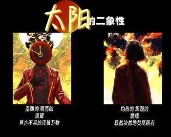 1other black_gloves black_shirt chinese_commentary chinese_text clock coat collared_shirt commentary_request covered_face dante_(limbus_company) dated_commentary flaming_head gloves hand_up ivy_(675671) lapels limbus_company necktie notched_lapels object_head project_moon red_coat red_necktie shirt