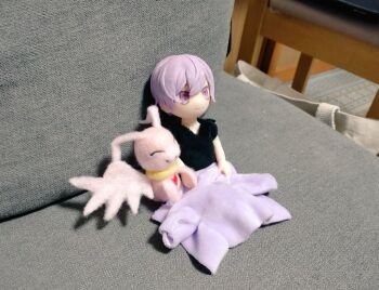 closed_eyes digimon doll hear holy_ring marinangemon nogi_yu photo_(medium) real_life smile stuffed_toy wings