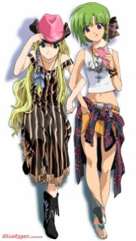 Rule 34 | 00s, ahoge, casual, clothes around waist, clothes writing, dress, food, full body, gem, green gem, hat, hat tip, high heels, ice cream, ice cream cone, image sample, jewelry, kareha, locked arms, long hair, lowres, necklace, parted bangs, pink hat, pinstripe dress, pinstripe pattern, pocket, pointy ears, sandals, shigure asa, shoes, short hair with long locks, shuffle!, side-by-side, split mouth, striped clothes, striped dress, sweater, sweater around waist, thumbnail, vertical-striped clothes, vertical-striped dress, very long hair, wavy hair, white background