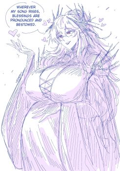 1girl arknights demon_girl demon_horns english_text hand_on_own_stomach heart highres horns kecoadewi laqeramaline_(arknights) pointy_ears pregnant red_eyes white_background