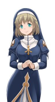 1girl breasts commentary english_commentary jewelry large_breasts laura_(saint_emiliana) miochii necklace nun saint_emiliana wide_hips