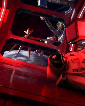 2others astronaut commentary cracked_helmet death deoxys deoxys_(attack) earth_(planet) english_commentary from_inside gen_3_pokemon helmet highres horror_(theme) impaled looking_at_viewer multiple_others mythical_pokemon nintendo planet pokemon pokemon_(creature) rivalclay space space_helmet window