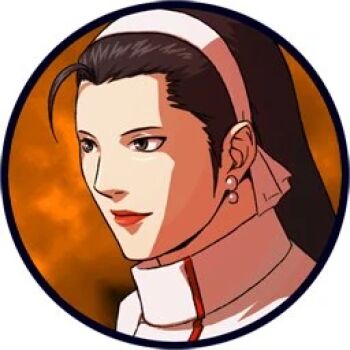 1girl black_eyes black_hair chizuru_kagura dress earrings female_focus hairband jewelry kagura_chizuru long_hair pale_skin the_king_of_fighters