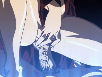 00s 2004 animated animated_gif anime_screenshot ass back bible_black bible_black_new_testament blonde_hair bouncing_breasts breasts completely_nude girl_on_top high_ponytail large_breasts nipples nude oshima_takeshi penis ponytail pussy robe saeki_kaori shin_bible_black spread_pussy tagme teasing thighs uncensored vice_principal wide_hips