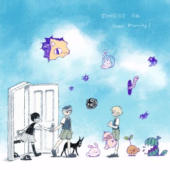 Rule 34 | 3boys, antenna hair, bandaged arm, bandaged head, bandages, bandaid, bandaid on cheek, bandaid on face, bandaid on nose, basil (faraway) (omori), basil (omori), big yellow cat (omori), black eyes, black hair, black shoes, black socks, black sweater vest, black tank top, blonde hair, bright pupils, brown shorts, closed eyes, closed mouth, collared shirt, colored skin, commentary, copyright name, cupcake bunny (omori), door, dorothi (omori), dual persona, english commentary, english text, eyepatch, forest bunny (omori), green sweater vest, holding another's wrist, kneehighs, lili (omori), little one (omori), loafers, looking at another, male focus, medical eyepatch, multiple boys, omori, omori (omori), open door, open mouth, shirt, shoes, short sleeves, shorts, sidelocks, smile, socks, space bunny (omori), spoilers, sprout mole, striped clothes, striped shorts, sun iiinu, sunny (omori), sweater vest, tank top, vertical-striped clothes, vertical-striped shorts, watermimic (omori), white pupils, white shirt, white shorts, white skin, white socks, wormhole (omori)