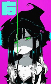 1girl green_eyes hat highres looking_at_viewer sibanoue1561 tagme witch witch_hat