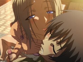 1boy 1girl 2010s 2011 bed blonde_hair blue_eyes breasts covered_erect_nipples drooling handjob jellyfish_(company) kamimura_akiko keisuke_(sisters) kiss kouzaka_kouhei large_breasts lips long_hair long_sleeves bad_tag no_bra older_female_and_younger_male panties penis premature_ejaculation saliva saliva_trail shiny_skin shocked_pupils shy sisters_~natsu_no_saigo_no_hi~ surprised sweat sweater taki_minashika uncensored underwear veins veiny_penis