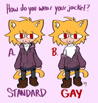 2girls :3 animal_ears black_pantyhose blonde_hair boots brown_boots cat_ears cat_girl cat_tail commentary dual_persona english_commentary english_text highres hood hoodie iseenudepeople melty_blood multiple_girls neco-arc neco_spirit pantyhose pink_background purple_hoodie red_eyes signature simple_background skirt sweater tail tsukihime tsukihime_(remake) white_sweater