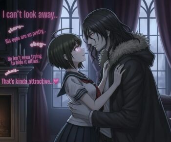 ai-generated danganronpa_(series) danganronpa_another_episode:_ultra_despair_girls hypnosis manipulation mind_control naegi_komaru towa_haiji vampire