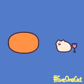 :3 alcohol animated animated_gif blue_background cat cheese cheese_wheel commentary cup drinking_glass english_commentary everydayonecat fleeing food hashtag looping_animation no_humans original running simple_background white_cat wine wine_glass