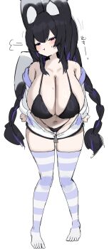 animal_ears breasts fox_ears fox_girl fox_tail huge_breasts mamuru original solo tail