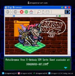 Rule 34 | animated, cyborg, digimon, digimon (creature), english text, gun, metalgreymon (virus), metalgreymon (virus) x-antibody, sharp teeth, solo, teeth, tyrannosaurus rex, video, weapon, wings