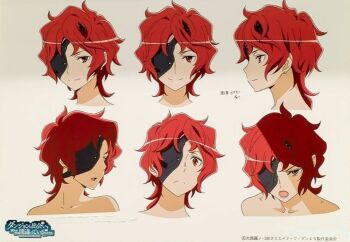 1girl dungeon_ni_deai_wo_motomeru_no_wa_machigatteiru_darou_ka eyepatch hephaistos_(danmachi) official_art red_hair smile source_request