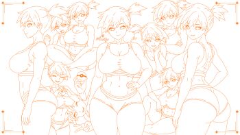 1boy 1girl :d :q ^_^ abs ass asymmetrical_hair back bare_arms bare_shoulders barefoot blush bra breasts chewysarts cleavage clenched_hand clenched_hands closed_eyes closed_mouth crop_top crossed_arms crossed_legs feet fingersmile from_behind gym_leader hair_between_eyes hair_tie half-closed_eyes hand_on_own_chin hand_on_own_face hand_on_own_hip hand_on_own_knee hand_up happy head_rest heart heart_hands highres holding holding_poke_ball huge_ass landscape large_breasts leaning_forward looking_at_viewer looking_back looking_to_the_side lying midriff misty_(pokemon) muscular naughty_face navel nintendo open_mouth poke_ball poke_ball_(basic) pokemon pokemon_(anime) pokemon_(classic_anime) ponytail short_hair short_ponytail short_shorts shorts side_ponytail sitting smile smirk smug sports_bra sportswear standing stomach tank_top thick_thighs thighs toned tongue tongue_out underwear v v-shaped_eyebrows wide_hips