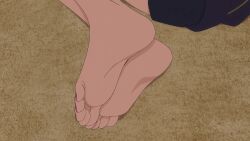 1girl animated barefoot feet foot_focus highres kitagawa_marin nail_polish soles solo sono_bisque_doll_wa_koi_wo_suru tagme toenail_polish toenails toes video wiggling_toes