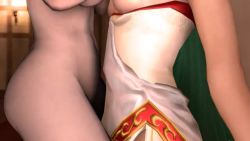 10s 2girls 3d @_@ against_wall amateurthrowaway animated bayonetta bayonetta_(series) bayonetta_2 black_hair blue_eyes breasts breasts_out clothed_female_nude_female crossover domination dress face-to-face female_focus femdom glasses green_eyes green_hair hand_on_another's_chin happy headpiece hypno_eyes hypnosis indoors jewelry kid_icarus kid_icarus_uprising large_breasts long_hair looking_at_another mind_control multicolored_eyes multiple_girls nintendo nude open_mouth palutena platinumgames resized ringed_eyes sega self_hypnosis short_hair small_breasts smile source_filmmaker_(medium) staring super_smash_bros. tongue tongue_out topless_female upscaled video white_dress yellow_eyes yuri