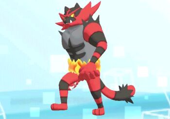 3d animated animated_gif gen_7_pokemon incineroar lowres nintendo pokemon pokemon_sm walk_cycle walking