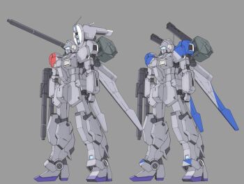 assault_visor backpack backpack_cannon bag color_variation double_beam_cannon gundam humanoid_robot long_cannon mecha mecha_focus mobile_suit nemo_(mobile_suit) no_humans original robot sensor sensor_ray takahashi_masaki zeta_gundam