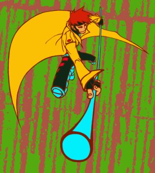 brown_hair coat gambit lowres male_focus marvel red_eyes staff trench_coat x-men