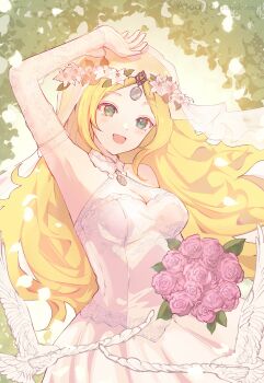 absurdres dress highres lynette_(octopath_traveler) octopath_traveler octopath_traveler:_champions_of_the_continent tagme wedding_dress