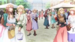 1boy 6+girls almia_agraliel animated ass bag bare_shoulders belt black_hair black_pants black_shirt blonde_hair blue_hair blue_shirt blunt_bangs blush bouncing_breasts braid breast_focus breasts brown_hair cape censored cleavage close-up closed_eyes clothed_male_nude_female clothing_aside collarbone completely_nude covered_erect_nipples covered_navel cum cum_in_mouth cum_on_body cum_on_breasts cum_on_legs cum_on_upper_body dark-skinned_female dark_elf dark_skin dress dress_aside elf exhibitionism facial frilled_dress frills gloves green_dress green_eyes green_shirt hair_between_eyes hand_on_own_thigh handjob high_heels holding holding_bag huge_breasts humiliation jewelry kyonyuu_elf_oyako_saimin large_breasts long_hair long_sleeves looking_at_penis mind_control mosaic_censoring multiple_girls navel nipples no_bra nude open_mouth outdoors panties pants panty_pull peeing penis pointy_ears princess public_indecency pulling_own_clothes pussy pussy_juice red_eyes red_hair ring shirt sideboob sidelocks sleeveless sleeveless_shirt sound stomach thigh_gap thighs tiara translation_request underwear video walking white_cape white_gloves white_hair white_panties white_shirt