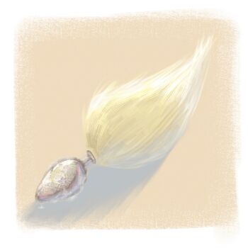 10_shii anal_beads anal_tail border brown_background butt_plug commentary english_commentary fake_tail highres no_humans original sex_toy shadow sidelighting still_life suggestive_fluid suzuran_(arknights) tail white_border yellow_tail