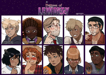 Rule 34 | 3girls, 6+boys, alex (degrees of lewdity), alex (male) (degrees of lewdity), avery (degrees of lewdity), avery (male) (degrees of lewdity), bailey (degrees of lewdity), bailey (male) (degrees of lewdity), black hair, blush, brown eyes, brown hair, character name, cigarette, closed eyes, commentary, copyright name, cross, cross earrings, cup, degrees of lewdity, disposable coffee cup, disposable cup, earrings, eden (degrees of lewdity), eden (male) (degrees of lewdity), english commentary, eyebrow piercing, face piercing, facial hair, feather hair ornament, feathers, flower, freckles, glasses, gold necklace, green eyes, grin, hair flower, hair ornament, hair scrunchie, hair tie, hat, headphones, headphones around neck, heart, highres, honeycomb (object), hood, hoodie, jewelry, landry (degrees of lewdity), landry (male) (degrees of lewdity), leaf in hair, mole, mole above mouth, monochromepen, multiple boys, multiple girls, necklace, necktie, nose piercing, one eye closed, orange hair, piercing, player character (degrees of lewdity), player character (female) (degrees of lewdity), red necktie, ring, robin (degrees of lewdity), robin (female) (degrees of lewdity), scar, scar on face, scar on neck, scar on nose, scrunchie, smile, snake, straw hat, sweat, sydney (degrees of lewdity), sydney (female) (degrees of lewdity), whitney (degrees of lewdity), whitney (male) (degrees of lewdity), wren (degrees of lewdity), wren (male) (degrees of lewdity)