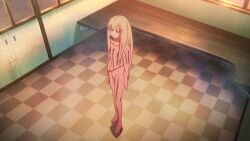 10s 1boy 1girl alternate_hairstyle animated audible_speech black_hair blonde_hair brown_eyes building cable city cloak closed_eyes cloud dandy_(space_dandy) death destruction english_audio eyelashes galaxy gondola happy highres jewelry long_hair looking_at_viewer looking_back medium_hair multicolored_hair necklace pale_skin pink_eyes planet poe_(space_dandy) red_hair restrained rock scar shell sideburns smile sound space space_dandy spirit talking tentacles very_long_hair video