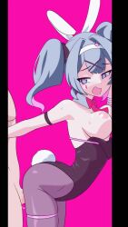 1boy 1girl against_wall animal_ears animated aqua_eyes aqua_hair armband bare_shoulders black_leotard blue_eyes blue_hair blush bouncing_ass bouncing_breasts bow bowtie breasts clothed_sex clothing_aside detached_collar fake_animal_ears fake_tail frilled_thigh_strap hair_ornament hatsune_miku heart heart-shaped_pupils hetero highleg highleg_leotard highres large_breasts leotard leotard_aside leotard_pull looping_animation nipples open_mouth pantyhose penis phinalynsfw pillarboxed pink_pupils playboy_bunny pumping pussy_juice rabbit_ears rabbit_hole_(vocaloid) rabbit_tail sex sex_from_behind simple_background skindentation solo_focus strapless strapless_leotard sweat symbol-shaped_pupils tagme tail teardrop_facial_mark testicles thigh_strap twintails vaginal video vocaloid wrist_wrap x_hair_ornament