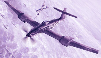 aircraft airplane b-29_superfortress balkenkreuz blohm_&amp;_voss_bv_155 bomber cloud cross day fighter_plane highres luftwaffe military military_vehicle original outdoors propeller propeller_fighter roundel same_(carcharodon) sky swastika vehicle_focus world_war_ii