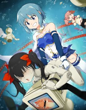 1futa 2girls ass blush breasts bubble carousel cum cum_in_pussy daniyyel+jennifer familiar_(madoka_magica) futa_with_female futanari h.n.elly_(kirsten) hair_over_eyes highres kaname_madoka kim_da-yoon mahou_shoujo_madoka_magica mahou_shoujo_madoka_magica_(anime) medium_breasts miki_sayaka miki_sayaka_(magical_girl) monitor multiple_girls sex sex_from_behind smirk smug twintails witch_(madoka_magica)