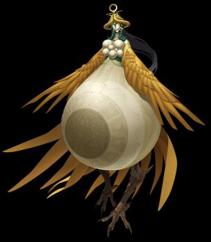 1girl bird_legs claws demon_(megami_tensei) doi_masayuki extra_breasts feathers green_hair hat highres inanna_(megami_tensei) mask no_humans official_art pregnant shin_megami_tensei shin_megami_tensei_iv_final solo standing third-party_source transparent_background wings
