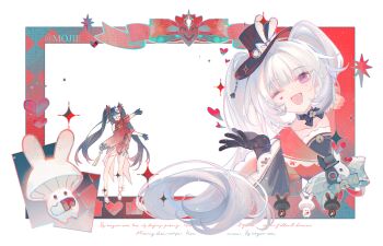 Rule 34 | 2girls, :d, ;d, absurdly long hair, aha (honkai: star rail), animal ears, bare shoulders, bell, black choker, black gloves, black hair, black hat, black sash, blue eyes, blush, bow, braid, breasts, brown hair, butterfly-shaped pupils, chinese commentary, choker, circle facial mark, clothing cutout, cloud, commentary request, criss-cross halter, day, diamond (shape), diamond facial mark, diamond on cheek, dress, elbow gloves, english text, facial mark, flower, flower tattoo, fox mask, gloves, grey hair, gun, hair bow, hair ornament, hair ribbon, halterneck, handgun, hat, hat ornament, heart, heart facial mark, heart on cheek, heart print, holding, honkai: star rail, honkai (series), jewelry, long hair, long sleeves, looking at viewer, mark under both eyes, mask, mask on head, mini hat, mini top hat, mojie, multicolored hair, multiple girls, neck bell, one eye closed, open mouth, outdoors, picture frame, pink eyes, purple eyes, rabbit ear headwear, rabbit hat ornament, red dress, red sleeves, revolver, ribbon, sash, short hair, shoulder cutout, single glove, skirt, sky, smile, snubnosed revolver, sparkle (honkai: star rail), sparxie (honkai: star rail), strapless, supplicant mask, symbol-shaped pupils, tattoo, thumbs up emoji, top hat, twintails, very long hair, virtual youtuber, weapon, white dress, white gloves, white hair