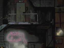 amv android animated anime_screenshot ankle_boots ass audible_music belt boots breasts brown_hair bubblegum_crisis butt_crack dressing elbow_gloves gloves gun hentai_music_video jewelry latex lipstick makeup microphone miniskirt multiple_boys multiple_girls music music_video necklace silhouette singing skirt sound stage stage_lights strapless tagme thighhighs tube_top video weapon wig