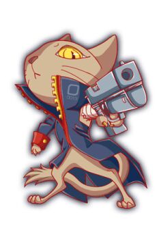 aiming animal_ears animal_feet animal_hands animal_nose arm_wrap back_slit barefoot black_coat black_sleeves brown_cat brown_fur brown_tail buttoned_cuffs buttons cat cat_ears cel_shading chibikemo claws closed_mouth coat collared_coat crash_fever full_body game_cg gun handgun legs_apart long_tail lowres mimi_(crash_fever) no_humans no_pants numbered official_art outline red_outline saturated single_sleeve single_sleeve_cuff sleeve_cuffs sleeveless sleeveless_coat slit_pupils solo standing tachi-e tail transparent_background weapon whiskers zipper