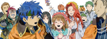 3girls 6+boys 91007 black_hair blue_hair brown_hair commentary_request fire_emblem fire_emblem_heroes gatrie_(fire_emblem) green_hair greil greil_(valentine) ike_(fire_emblem) ike_(jehanna)_(fire_emblem) mia_(fire_emblem) mia_(halloween)_(fire_emblem) mist_(fire_emblem) mist_(valentine)_(fire_emblem) multiple_boys multiple_girls nintendo orange_hair oscar_(fire_emblem) purple_hair red_eyes red_hair rhys_(fire_emblem) rolf_(fire_emblem) shinon_(fire_emblem) smile soren_(fire_emblem) titania_(fire_emblem) titania_(valentine)_(fire_emblem)