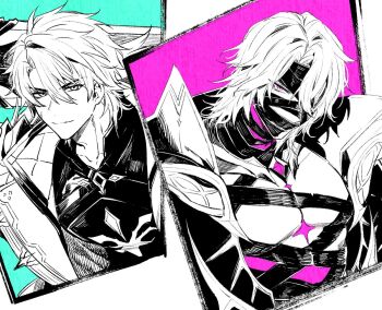 2boys genshin_impact multiple_boys perodorio rerir_(genshin_impact) varka_(genshin_impact)