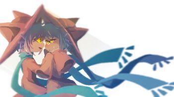 Rule 34 | 2others, 8osakana san8, ambiguous gender, animal ears, blue scarf, brown eyes, colored sclera, commentary request, cowboy shot, crying, crying with eyes open, doppelganger, fake animal ears, looking at another, matching outfits, multiple others, niko (oneshot), oneshot (game), orange sclera, other focus, oversized sweater, pink sweater, purple hair, scarf, smile, sweater, tears, the world machine, wide shot, wind, wind lift