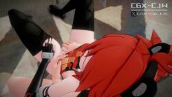 1boy 1girl 3d animal_ears animated artist_name audible_music bare_shoulders bear_ears black_thighhighs blush bottomless cbx_cjw crop_top eyepatch fake_animal_ears female_ejaculation fingering fingerless_gloves gloves grabbing_another's_breast groping hair_between_eyes hetero koikatsu_(medium) koleda_belobog leg_grab loli long_hair looking_at_viewer male_pubic_hair moaning navel orange_hair penis pov pov_crotch pov_hands pubic_hair pussy sex shadow sound spread_legs tagme thighhighs twintails twitter_username vaginal video zenless_zone_zero