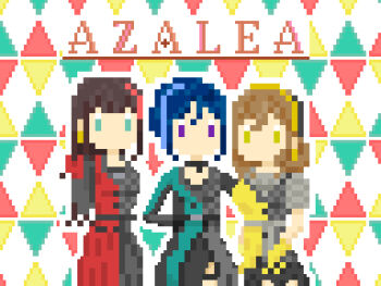3girls 8-bit alternate_hairstyle artist_name artist_request azalea_(love_live!) belt black_belt black_bow black_choker black_dress black_hair black_hairband black_pants black_shorts blue_hair blunt_bangs blush bow breasts brown_eyes brown_hair buttons choker cleavage collarbone curly_hair dress earrings female_focus frilled_dress frilled_sleeves frills gloves green_dress green_eyes green_gloves grey_bow hair_between_eyes hairband high_ponytail himitsu_no_story_(love_live!) in_the_dark_(love_live!) jewelry kunikida_hanamaru kurosawa_dia layered_skirt light_brown_hair long_hair long_sleeves looking_at_viewer love_live! love_live!_school_idol_festival love_live!_sunshine!! matsuura_kanan miniskirt mole mole_under_mouth multicolored_hair multiple_girls pants parted_lips plaid_clothes plaid_dress plaid_skirt pleated pleated_dress pleated_skirt ponytail purple_eyes red_dress red_gloves short_dress short_sleeves shorts shorts_under_dress shorts_under_skirt skirt smile the_secret_story_(love_live!) triangle_print two-tone_dress white_background yellow_dress yellow_eyes yellow_gloves yellow_hairband