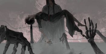 Rule 34 | 2boys, barefoot, black boots, black hair, black hanfu, blood, boots, carrying, chinese clothes, chinese commentary, commentary request, disembodied hand, food, fruit, hanfu, head out of frame, highres, holding, holding food, holding fruit, lan wangji, liuche79871650, long hair, long sleeves, loquat, male focus, modao zushi, multiple boys, parted lips, partially submerged, ponytail, princess carry, red sash, robe, sash, skeletal hand, sleeves rolled up, standing, torn clothes, very long hair, wading, water, wei wuxian, white hanfu, wide sleeves, yaoi