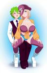 10s 1boy 1girl akiranime animated ass_shake blonde_hair blue_eyes bouncing bouncing_breasts breasts couch dancing girl_on_top green_hair hetero huge_breasts lap_dance looping_animation original short_hair sitting sitting_on_person tagme video