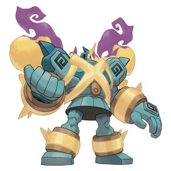 artist_request full_body gen_5_pokemon golurk mega_golurk mega_pokemon nintendo official_art pokemon pokemon_(creature) pokemon_focus pokemon_legends:_z-a second-party_source solo standing transparent_background