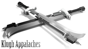 3d dual_wielding english_text highres holding no_humans original pile_bunker simple_background talpidae weapon weapon_focus