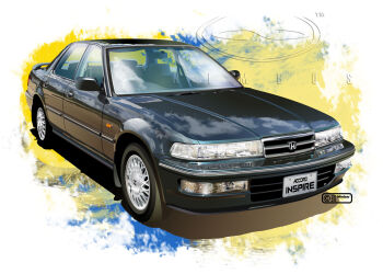 2025 abstract_background artist_name car commentary_request copyright_notice dated grey_car honda honda_accord license_plate logo motor_vehicle nimbus_goldbrum no_humans original product_placement realistic right-hand_drive shadow simple_background spoiler_(automobile) steering_wheel vehicle_focus watermark white_background