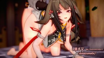 1boy 1girl 3d ahoge all_fours animal_ears animated ass ass_ripple ass_shake bare_legs bare_shoulders barefoot bent_over black_hair blinking bottomless bouncing_breasts breasts breasts_out breath brown_hair china_dress chinese_clothes clenched_teeth detached_sleeves doggystyle door dress eyeliner facing_viewer falling_leaves feet female_focus fox_ears fox_girl fox_tail grabbing_another&#039;s_hair grabbing_from_behind gradient_eyes hair_intakes hair_ornament hair_ribbon hairband half-closed_eyes hand_on_another&#039;s_head head_tilt holding_another&#039;s_hair jiggle large_breasts leaf leaning_forward legs long_hair long_legs long_sleeves looking_at_another looking_back looking_down looking_to_the_side makeup multicolored_eyes multicolored_hair nipples one_eye_closed open_clothes open_dress open_mouth outdoors partially_undressed pillar raised_eyebrows red_eyes red_ribbon ribbon sex sex_from_behind shinaosumata stone_floor tagme tail teeth thick_thighs thighs tongue top-down_bottom-up two-tone_hair very_long_hair video white_hairband wince wise_(soaring_crane)_(zenless_zone_zero) wise_(zenless_zone_zero) wooden_door ye_shunguang zenless_zone_zero