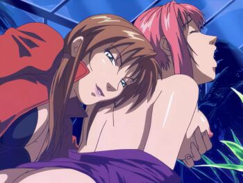 00s 2005 2girls anal_fingering animated animated_gif anime_screenshot aqua_eyes ass bible_black bible_black_new_testament bottomless breasts brown_hair collarbone fingering greenhouse groping groping_motion hair_ornament high_collar huge_ass imari_kurumi jacket jewelry large_breasts leather leather_jacket licking lipstick long_hair makeup mature_female miniskirt monk multiple_girls night nipples open_clothes orange_jacket red_hair red_jacket robe shin_bible_black short_hair side_ponytail skirt tagme takashiro_hiroko thighhighs yuri