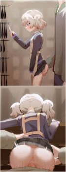 1boy absurdres ass censored clothed_sex doggystyle from_behind grabbing_another's_ass groping hetero highres instant_loss loli molestation penis petite pov pussy rape sex sex_from_behind slow_loop vaginal viroa yoshinaga_koi